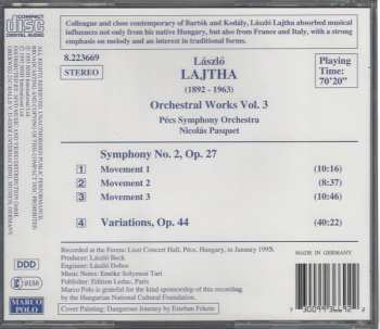 CD Pécs Symphony Orchestra: Orchestral Works Vol. 3: Symphony No. 2 • Variations, Op. 44