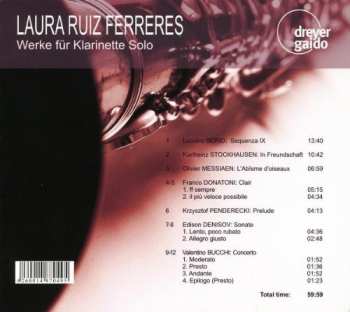 CD Laura Ruiz Ferreres: Werke Für Klarinette Solo