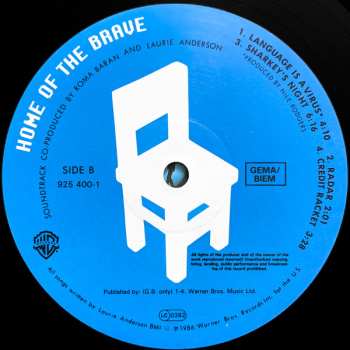 LP Laurie Anderson: Home Of The Brave