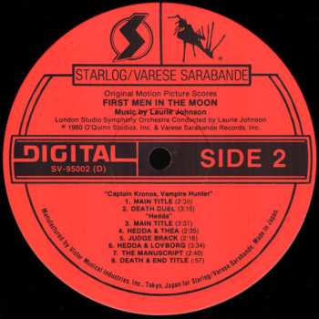 LP Laurie Johnson: Music From First Men In The Moon, Hedda, Captain Kronos & Dr. Strangelove - Original Motion Picture Score
