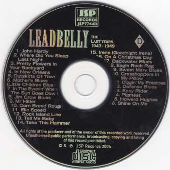 4CD/Caja Leadbelly: Important Recordings 1934 - 1949