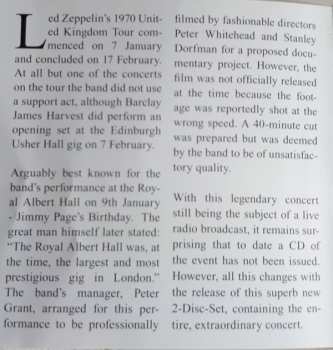 2CD Led Zeppelin: Jimmy's Birthday Bash (Albert Hall, January 1970)
