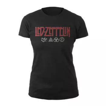 Camiseta Mujeres Logo Led Zeppelin & Symbols