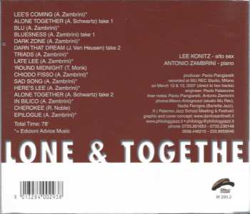 CD Lee Konitz: Alone & Together