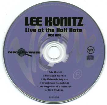 2CD Lee Konitz: Live At The Half Note - Uhqcd