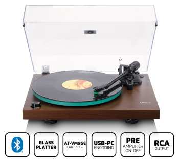 Técnica de áudio Lenco LBT-225 + AT-VM95E