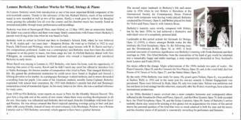 CD Lennox Berkeley: Chamber Works For Wind, Strings & PIano