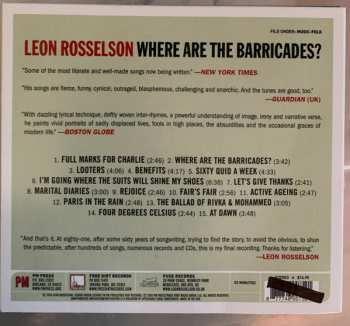 CD Leon Rosselson: Where Are The Barricades ? DIGI