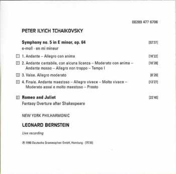 4CD/Caja Pyotr Ilyich Tchaikovsky: Symphonies Nos. 4, 5 & 6 "Pathétique" | "1812" Overture | Romeo & Juliet | Francesca Di Rimini