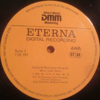 2LP Leonard Bernstein: Leonard Bernstein Conducts West Side Story