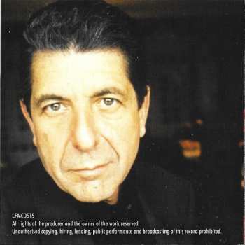 CD Leonard Cohen: Back In The Motherland (The 1988 Toronto Broadcast)