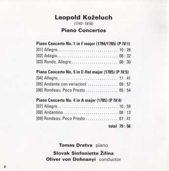 CD Oliver Dohnanyi: Piano Concertos 1, 4 & 5
