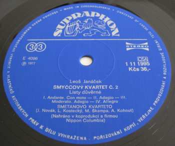 LP Leoš Janáček: Smyčcové Kvartety