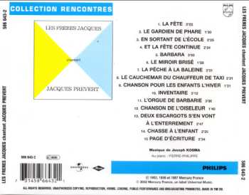 CD Les Frères Jacques: Les Frères Jacques Chantent Jacques Prévert