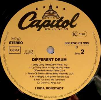 LP Linda Ronstadt: Different Drum