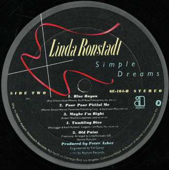 LP Linda Ronstadt: Simple Dreams
