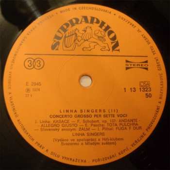 LP Linha Singers: Concerto Grosso Per Sette Voci (75/1)