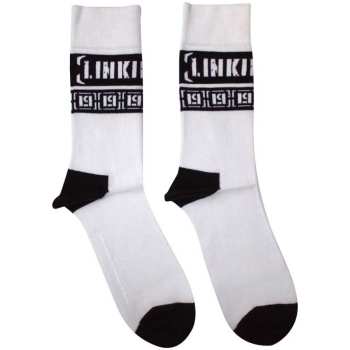 Mercancía Linkin Park: Linkin Park Unisex Ankle Socks: Lp Repeat (white) (uk Size 4 - 7) 36 - 42