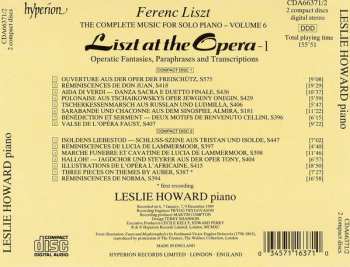 2CD Franz Liszt: Liszt At The Opera