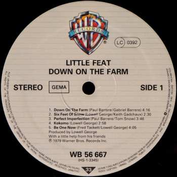 LP Little Feat: Down On The Farm