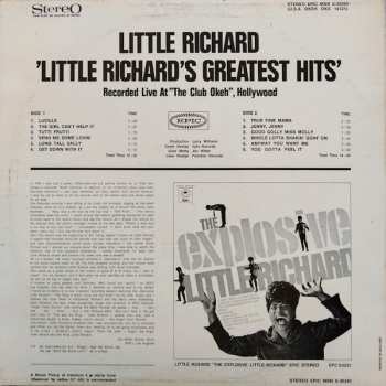 LP Little Richard: Little Richard's Greatest Hits Recorded Live