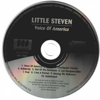 CD Little Steven: Men Without Women / Voice Of America