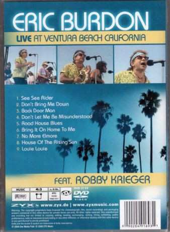 DVD Eric Burdon: Live At Ventura Beach California Feat. Robbie Krieger