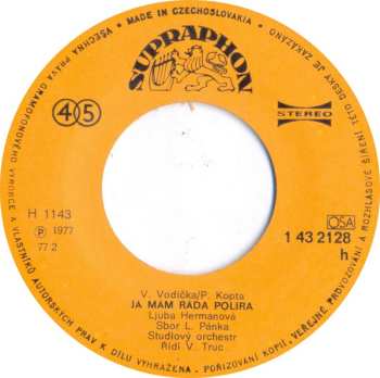 SP Ljuba Hermanová: Já Mám Ráda Políra / Panna Lotty