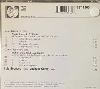 CD César Franck: Violin Sonatas