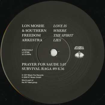 2LP Lon Moshe & Southern Freedom Arkestra: Love Is Where The Spirit Lies