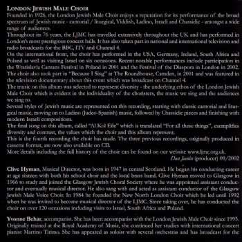 CD London Jewish Male Choir: S'u Sh'orim