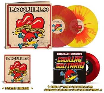 3LP Loquillo: Corazones Legendarios - Red & Yellow + Single