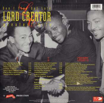 LP Lord Creator: Don't Stay Out Late: Greatest Hits