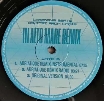 LP Loredana Bertè: In Alto Mare (Remix)