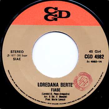 SP Loredana Bertè: Fiabe / Anima Vai