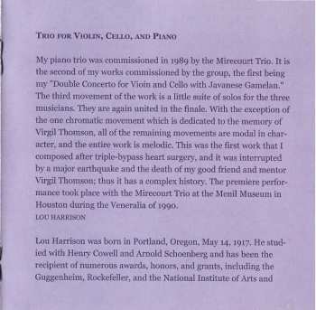 CD Lou Harrison: Double Concerto & Trio