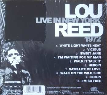 CD Lou Reed: Live In New York 1972