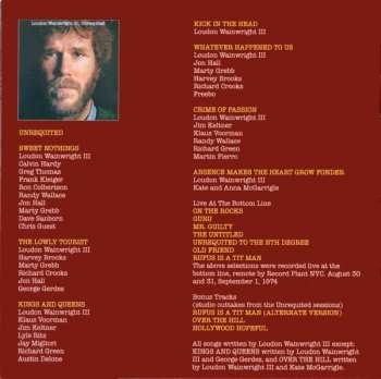 2CD Loudon Wainwright III: Album III / Attempted Mustache / Unrequited