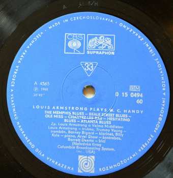LP Louis Armstrong: Louis Armstrong Plays W. C. Handy