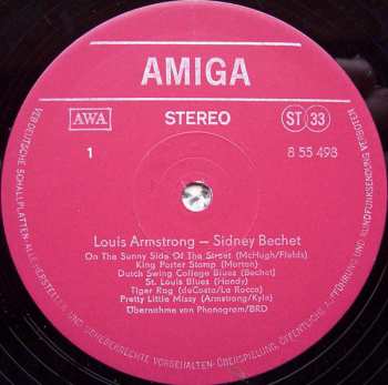 LP Louis Armstrong: Louis Armstrong / Sidney Bechet