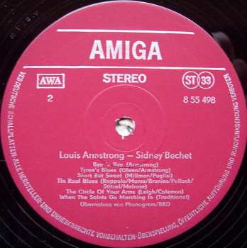 LP Louis Armstrong: Louis Armstrong / Sidney Bechet