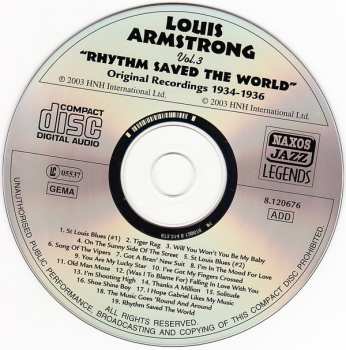 CD Louis Armstrong: Vol. 3. Rhythm Saved The World. Original Recordings 1934-1936