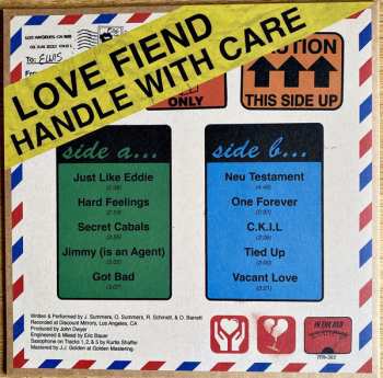 LP Love Fiend: Handle With Care LTD | CLR