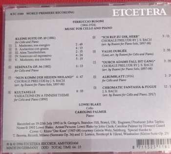 CD Lowri Blake: Busoni Music For Cello & Piano