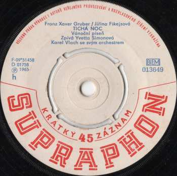 SP Yvetta Simonová: Těšíme Se Na Ježíška / Tichá Noc