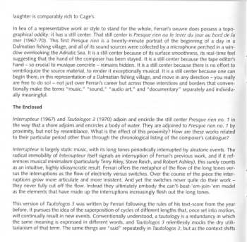 CD Luc Ferrari: Interrupteur / Tautologos 3