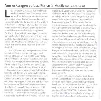 CD Luc Ferrari: Madame De Shanghai - Après Presque Rien - Visage 2