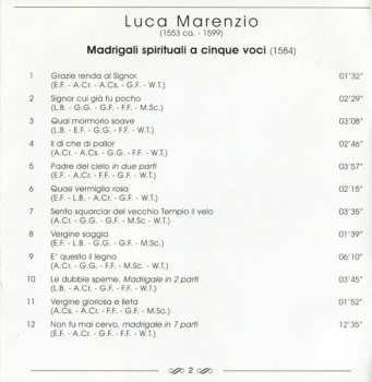 CD Luca Marenzio: Madrigali Spirituali