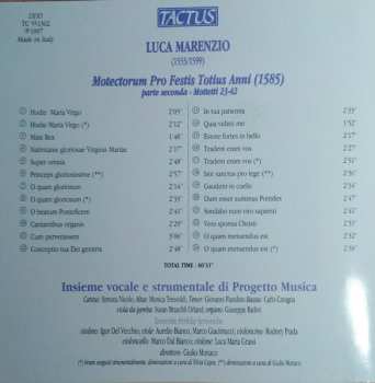 CD Luca Marenzio: Motectorum Pro Festis Totius Anni (1585) Parte Seconda - Mottetti 23-42