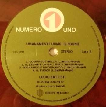 LP Lucio Battisti: Umanamente Uomo: Il Sogno. CLR | LTD